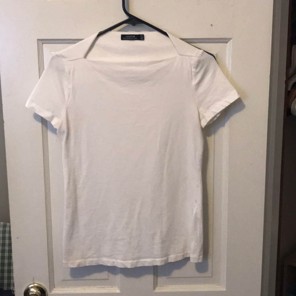 Kate Spade Saturday white boat neck tee